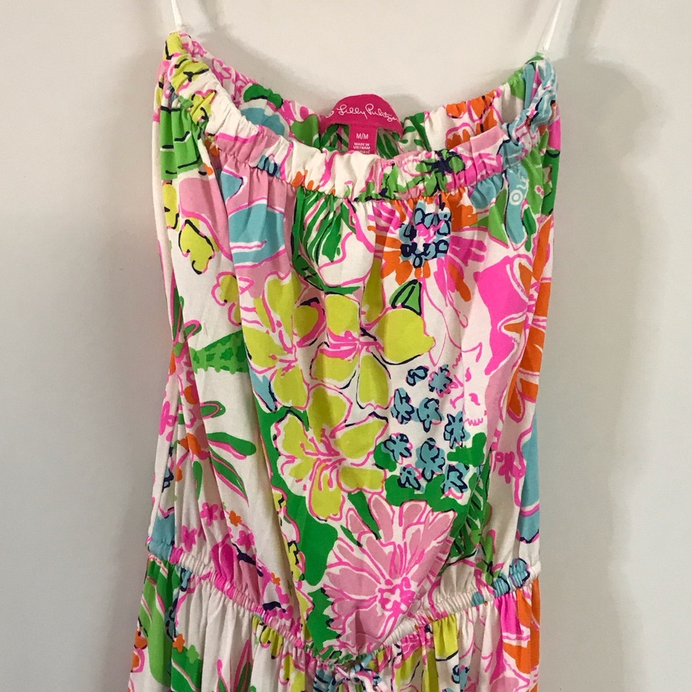 Lilly Pulitzer Multicolor Floral Strapless Long Dress